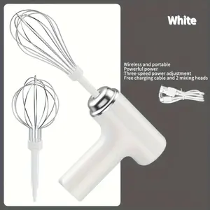 Handheld Electric Egg Beater, High Speed High Power Electric Mixer, Portable Multifunctional Whisk Blender, Easy Clean Hand Mixer for Home Kitchen Baking, Cake Making, Cream Whipping, Egg Beating and Food Stirring
