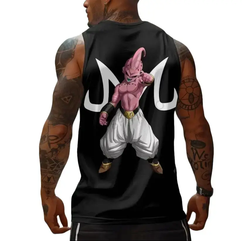 Casual Anime MAJIN BUU Print Gym Tank Top