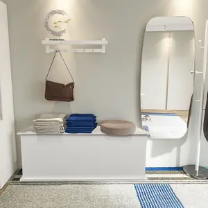 【GOOGREAT】Storage Chest Trunk, Lift Top Wood Box for Entryway Bench Organizer Home Furniture, White