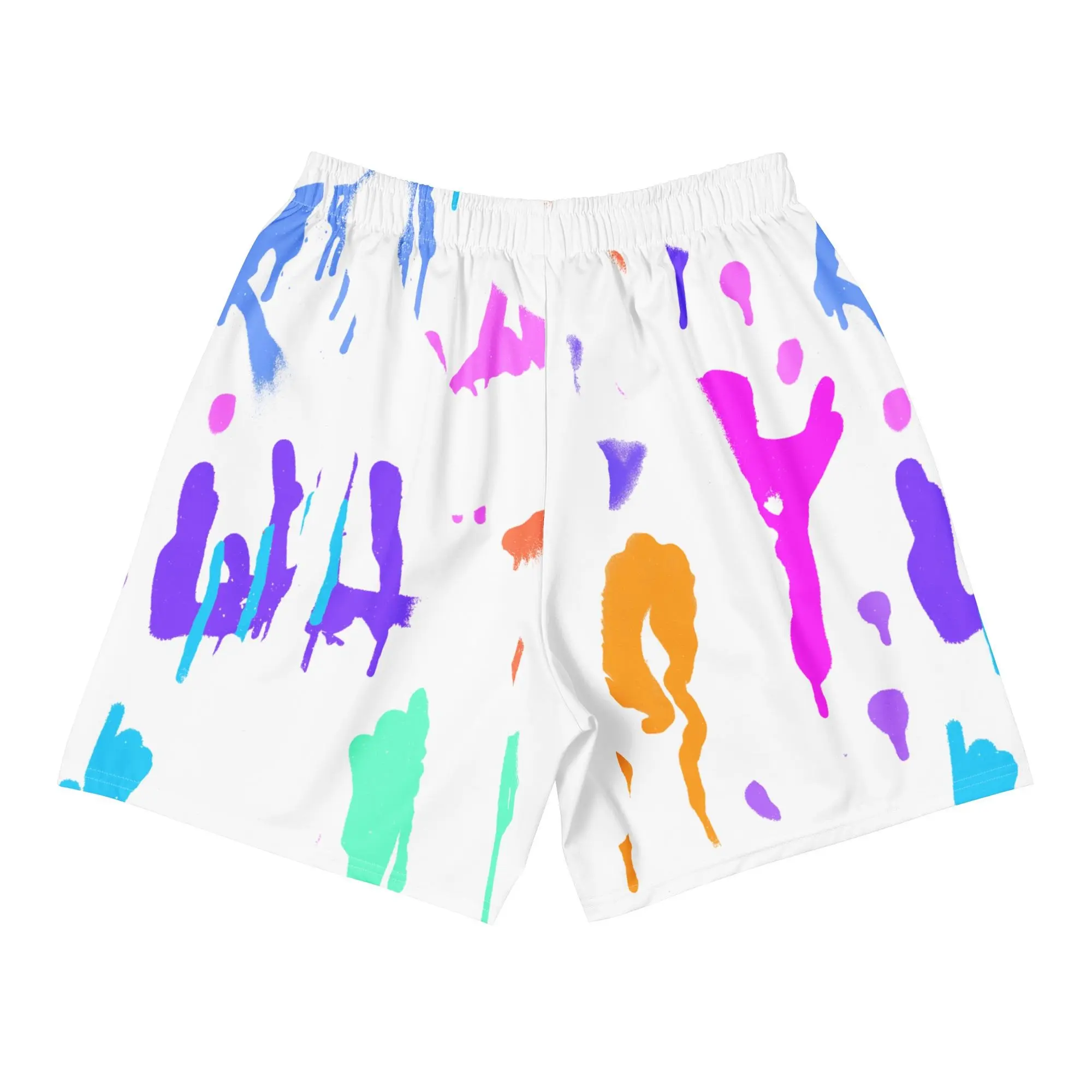 Raggedy Drip LONG Athletic Shorts All-Over Print