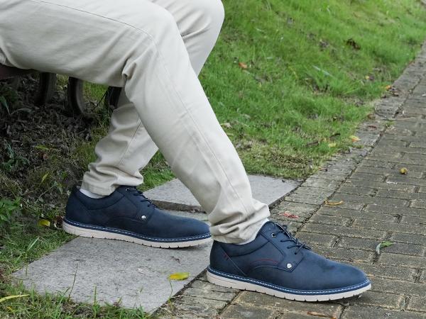 Hawkwell Men's Plus Size Casual Oxfords Shoes Comfortable Business Dress Sneakers