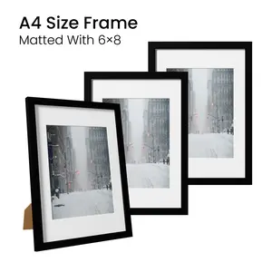 1/3 Piece Set A4 Photo Frame, 8x12 Inch Wooden Picture Frame, 21x30 Cm Document Holder, Multi-Functional Wall Decor, No Paper Included