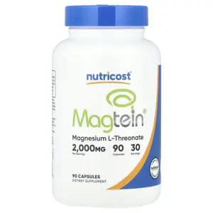 Nutricost Magtein®, Magnesium L-Threonate, 90 Capsules (666 mg per Capsule)