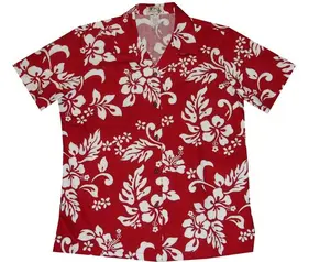 Handmade Cotton Hawaiian Shirt: men Women's Orchid Floral Aloha Shirt