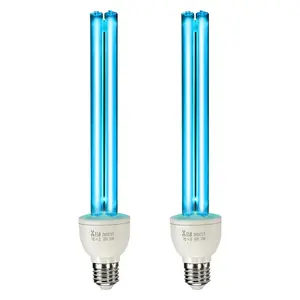 【fathersdaygift】VEVOR UV Light Bulb, 2 Pack, 25W Replacement Ultraviolet UVC Lamp with Ozone, 253.7 nm + 185 nm Wavelength UVO Light Bulb, E27 Universal, for 400 sqft Living Room, Classroom, Office, Restaurant