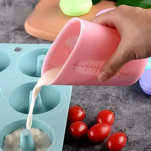Silicone Measuring Cup Set, 125ML, 250ML & 500ML Capacity, Durable Kitchen Tool, Precise Measurement for Cooking & Baking Needs