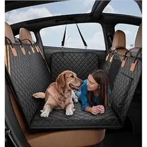 Dog Car Backseat Cover 400LBS Waterproof Anti - Slip Hammock Extendable Pet Seat Protector Easy Install & Clean