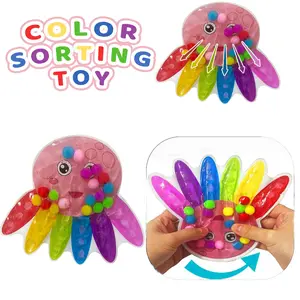 Color Sorting Toys Sensory Toys, Fine Motor Skills Game for Toddlers, Roadtrip Travel Essential, Color Matching Toy Preschool Learning Activities Educational Calm Down Montessori Toy for Kids