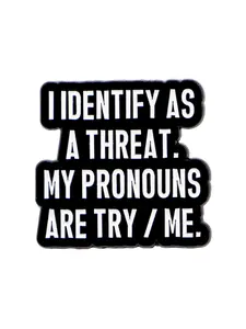 Trendy Cartoon Quote Pins & Brooches, Vintage Style Zinc Alloy Badges, Unisex Casual Accessories for All Seasons, Metal Pin