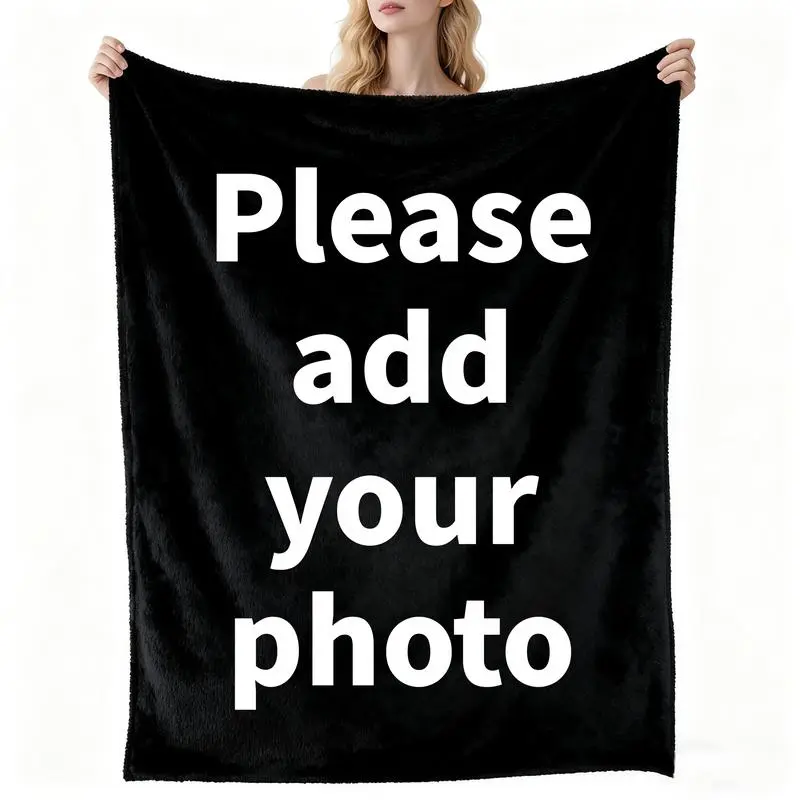 Custom-Made Double-Sided Fleece Blankets: DIY Photo & Text Options, Tailored for Mom, Dad, Girlfriend/Boyfriend & Married Couples Locally Produced in the USA