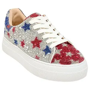 Betsey Johnson Sidny Americana Stars Rhinestone Sneaker