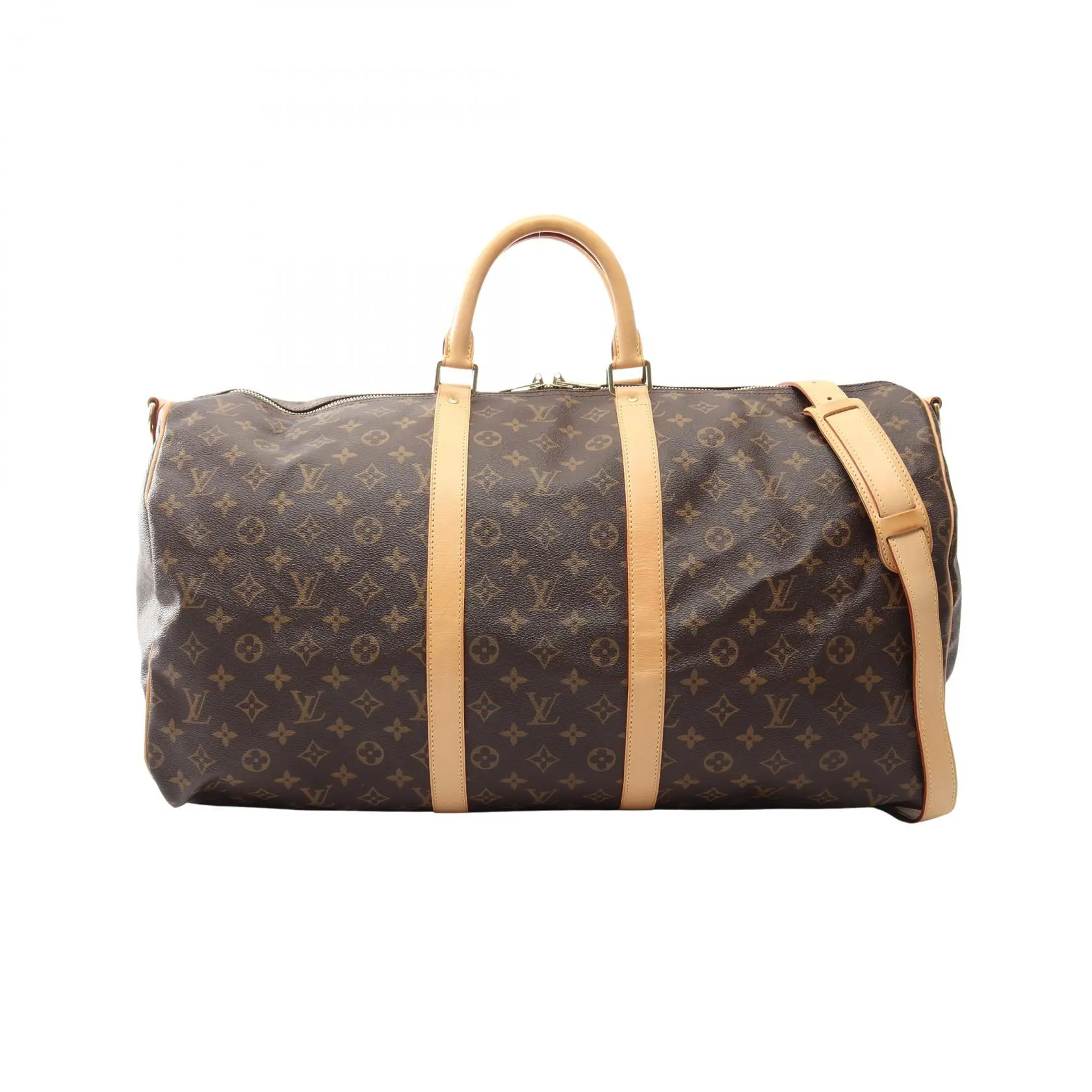 Pre-owned Louis Vuitton Canvas Tote Bags Keepall Bandouliere Monogram Bag