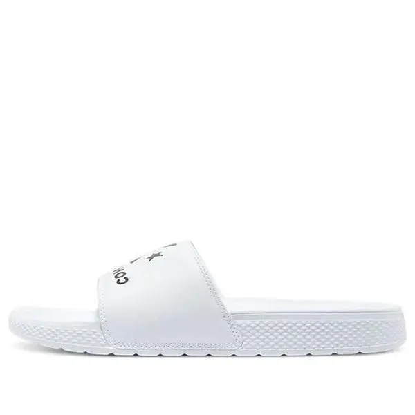 Converse Men's Chuck Taylor All Star Sandals, Open Toe Slip-on in White with a Big Star Chevron Logo Decor, Footwear, Slide