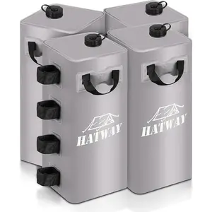 Canopy Water Bag, 220 LBS Set of 4 Leg Weights For Pop Up Canopy, Gazebo, Tent-4 * 25L Gray