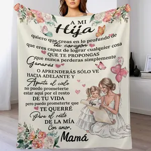 Personalized Heartfelt Message Throw Blanket | "Love Letter" Premium Cozy Fleece & Sherpa Blanket | Meaningful Gift for Mom, Daughter, and Family | Perfect Keepsake for Mother’s Day, Birthdays, Graduations & Holidays