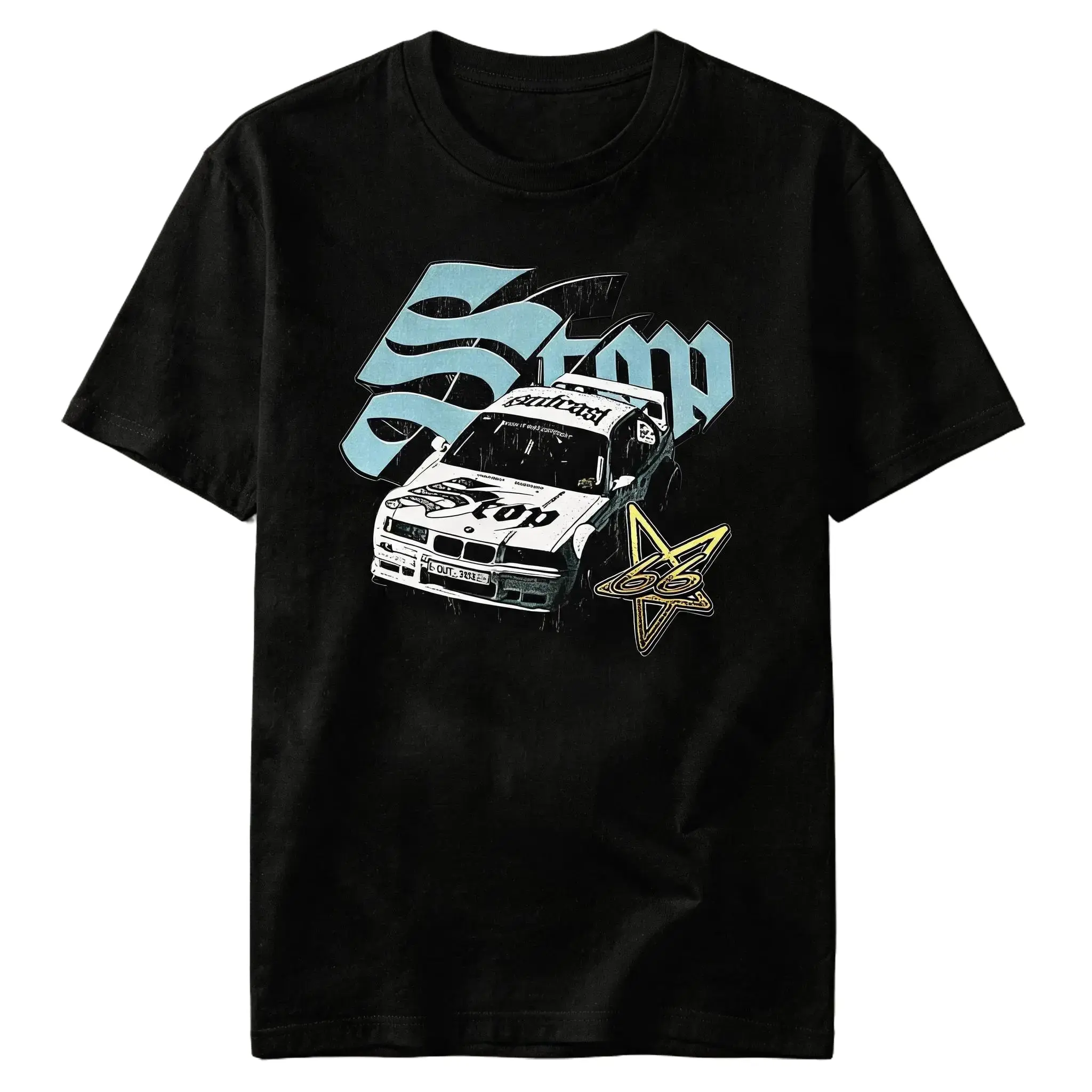 Retro Racing Car Graphic T-Shirt, Unisex Cotton Streetwear Tee, Y2K Motorsport Style Casual Shirt