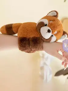 Plush Panda Bracelet Toy, Cute Animal Design, Stress Relief Accessory, Perfect Valentine Gift, Trendy Tiktok Prop, Unisex Fashion Jewelry
