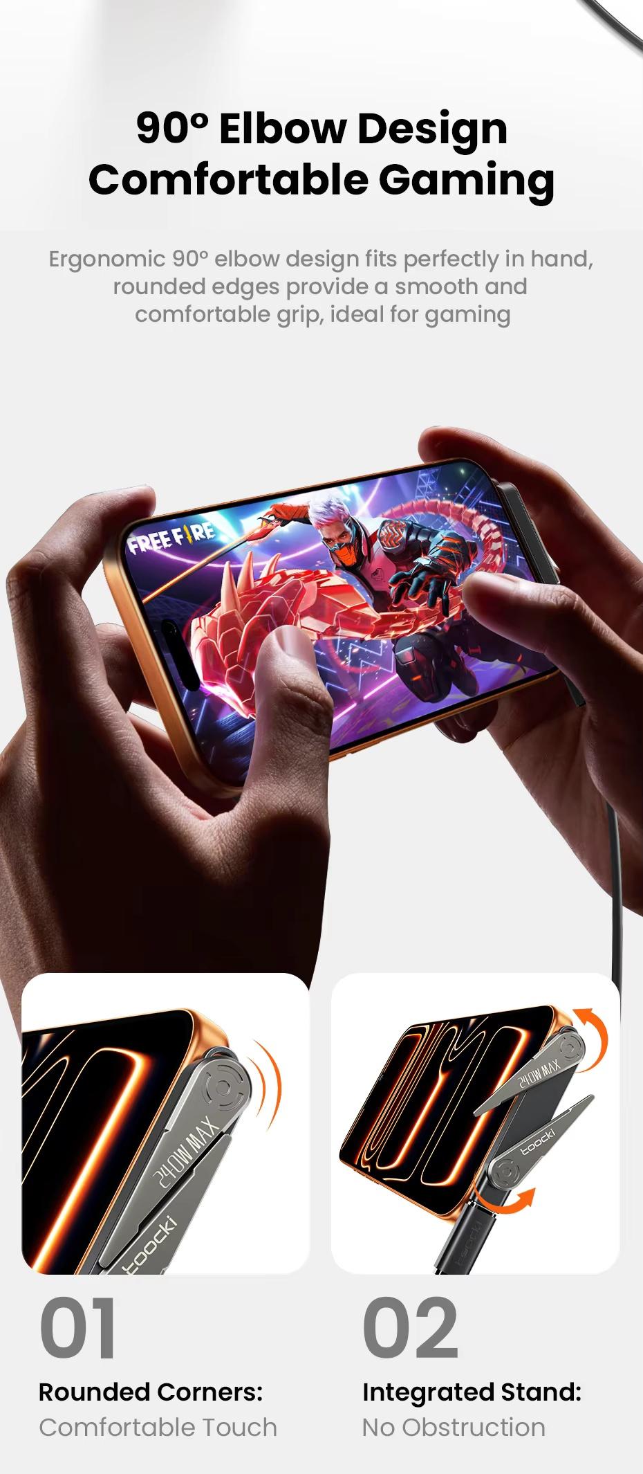 240W USB C Interface Adapter With Foldable Stand High Speed Data Transfer Plug And Play For Desktop And Home Use