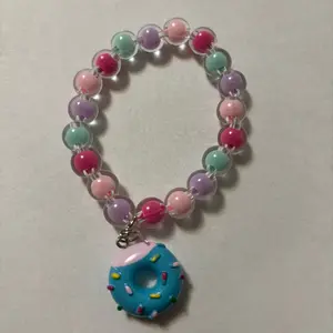 Rainbow Bracelet with Colorful Beads and Decorative Doughnut Charm bracelets fashion woman accessory