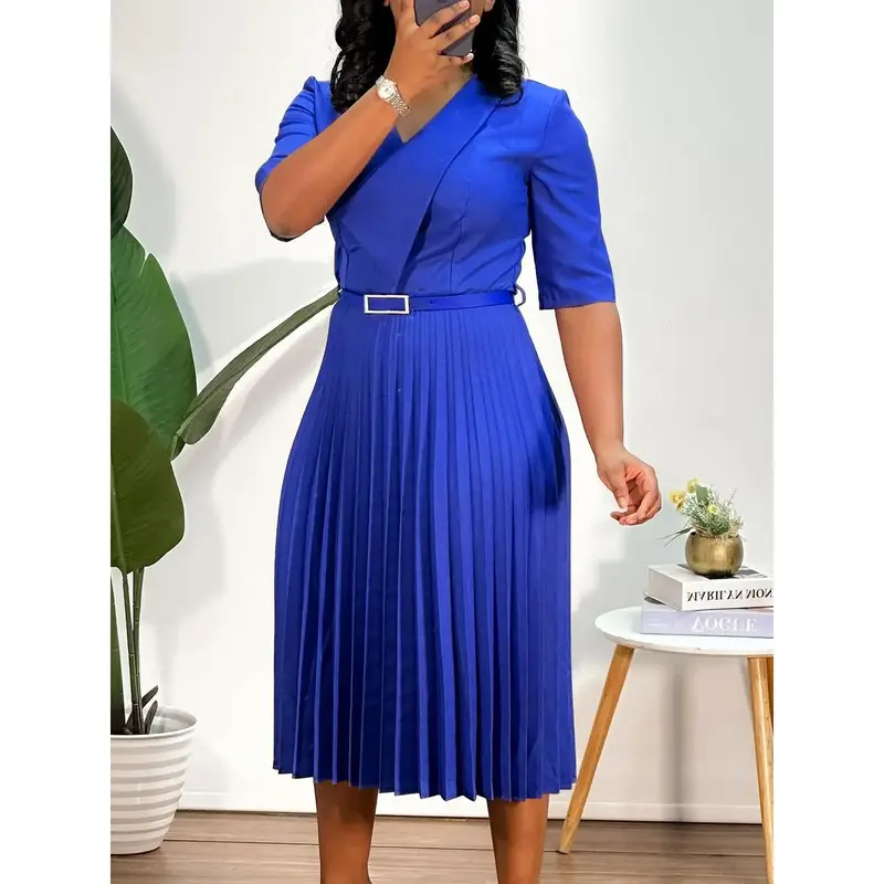 formal dresses for larger ladies Royalblue Lace Midi Dress | Formal Lace Dress main image 0