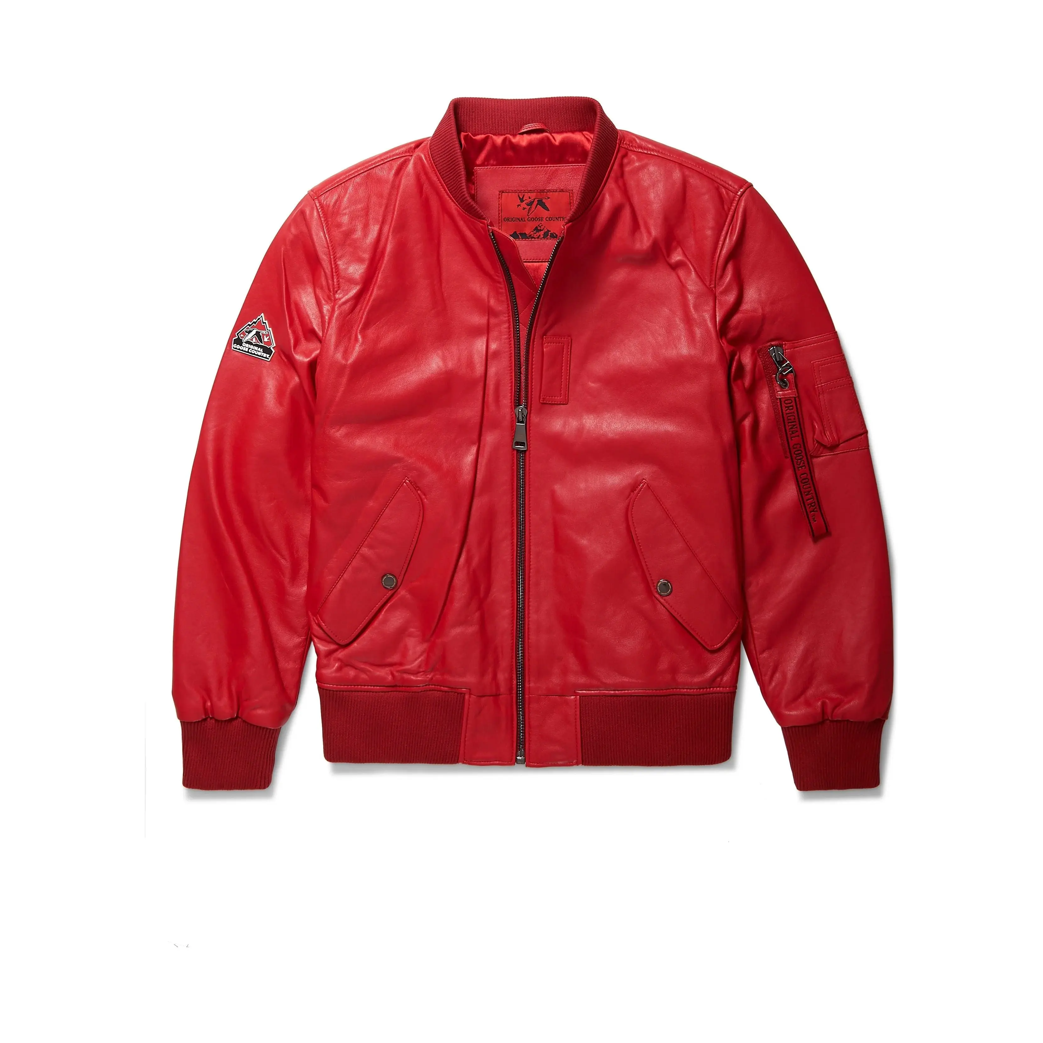OGC Men's Flight Leather Bomber Jacket