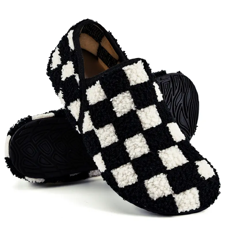 WateLves House Slippers for Women – Fuzzy Cozy Barefoot Sock Shoes, Non-Slip Rubber Sole, 2-Way Wear Open/Closed Back, Warm Velvet Lining for Home Bedroom Travel Halloween Cute Treat#sohochic