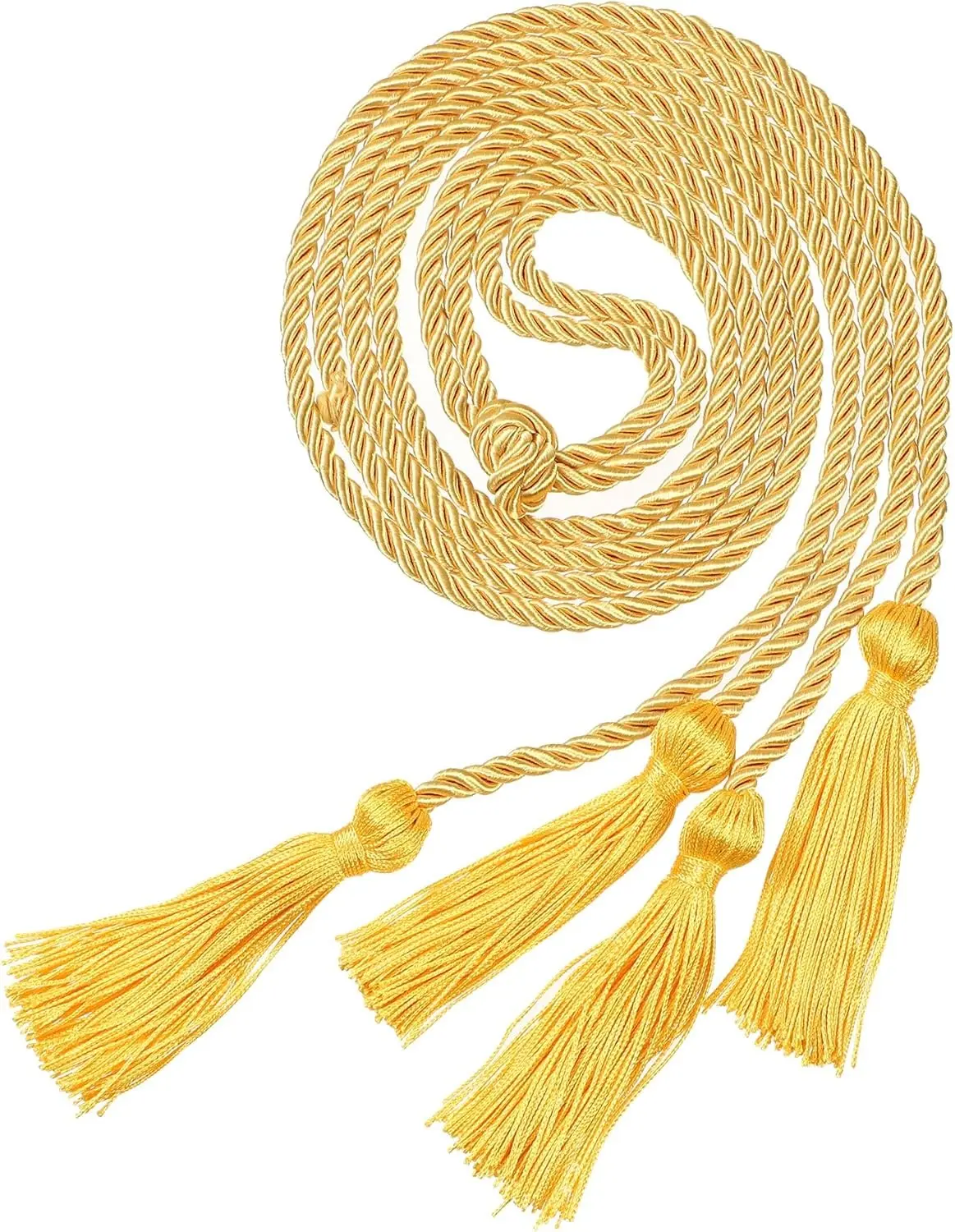 Graduation Double Honor Cords with Tassels Braided Academic Ropes for High School College Ceremony 68 Inch (Gold)
