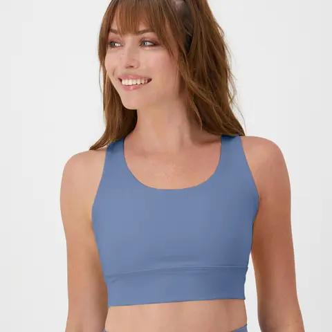 Hanes Moves Women's Crop Sports Bra Racerback Only Comfortable Fit Everyday Support Breathable Sp121