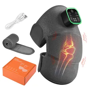 3 in 1 Knee Shoulder Elbow Massager with Heat & Vibration - 2025 Upgraded 16800mm² Heating Area, 5-Speed 6-Temp Settings, Rechargeable Portable Wrap for Pain Relief, Muscle Relaxation