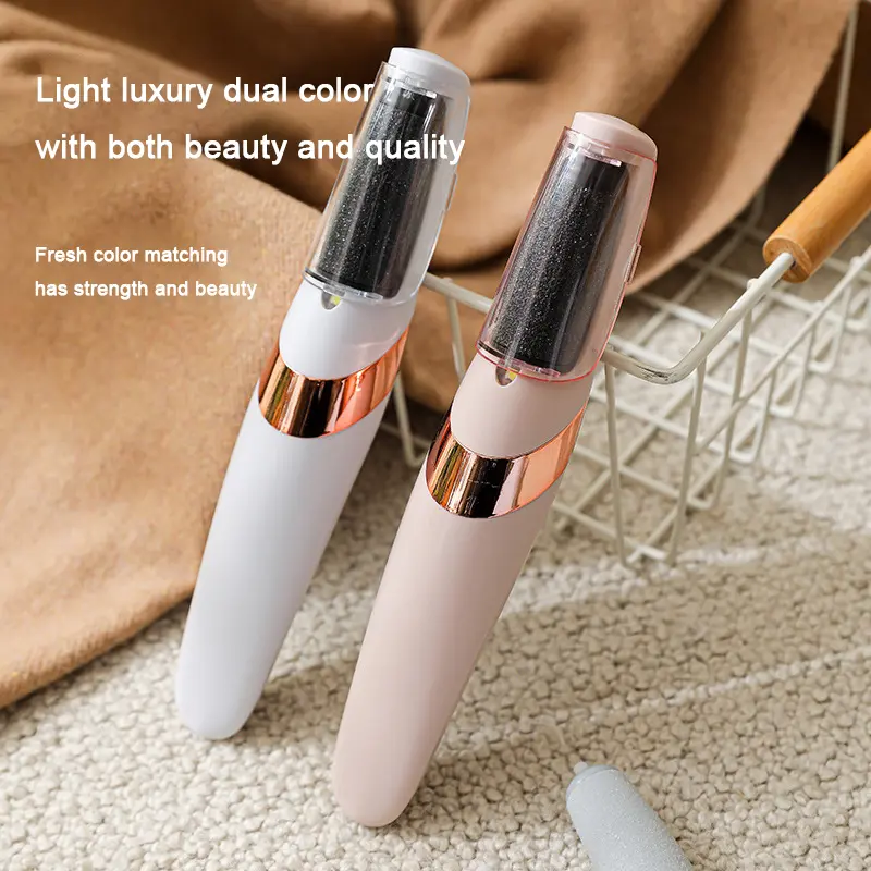 Electric Feet Callus Remover Portable Dual Color Electronic Foot File Pedicure Tools Waterproof Scrubber for Dead Hard Cracked Dry Skin Manicure Nail Care