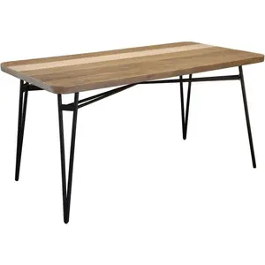Metro Noir Havana Wood Rectangular Dining Table