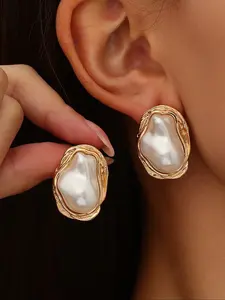 Elegant Imitation Pearl Stud Earrings, Vintage Luxury Design, Perfect for Daily Wear, Parties & Gifts, Women's Fashion Jewelry Set, High Quality Earrings