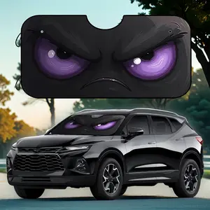 1pc Foldable Purple Cartoon Eyes Car Window Sun Shade - UV Protection & Heat Reduction, Fit for Trucks & SUVs, Stylish Vehicle Interior Accessory, Sun Visor for Car, Outdoor Adventure Gear, Playful Design, Functional Design