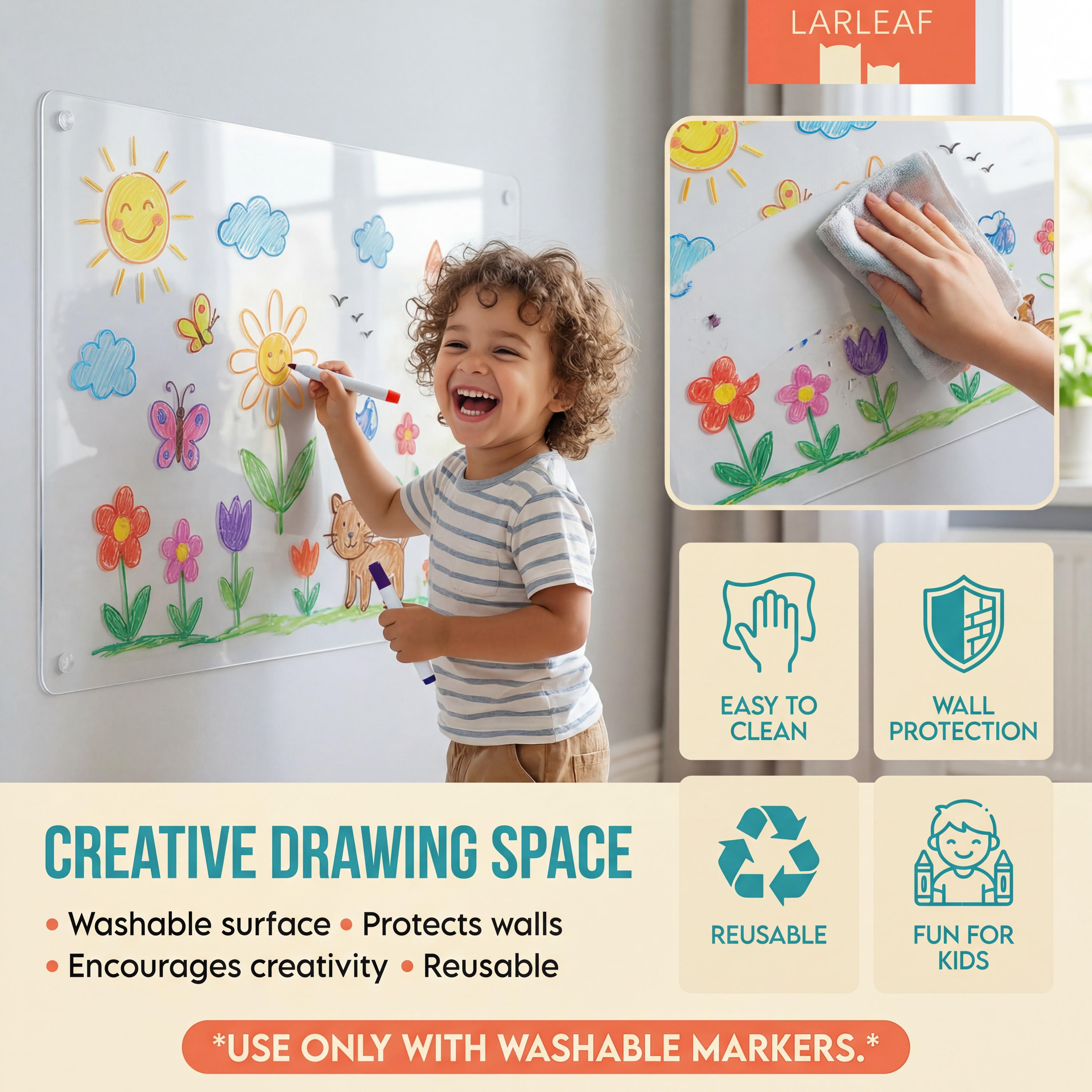 Larleaf Anti Cat Scratching Furniture Protector, Extra Large Heavy Duty Cat Deterrent Couch Guards from Cat Claws Easy-to-Apply Furniture Shield for Sofa, Walls, Doors- with 50 Twist Pins, Door Scratch Protector