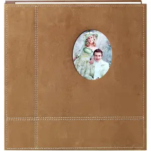 Photo Album Can Hold 3X5 4X6 5X7 6X8 8X10 Photos, Self Adhesive  DIY Scrapbook Albums (Coffee, Large)