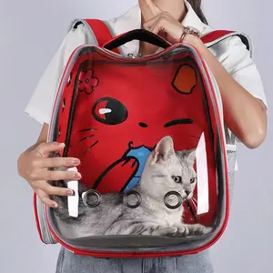 Cat Bag Transparent Visible Space Capsule Pet Backpack Outing Portable Cat Dog Large Portable Backpack cat  stuff  bag