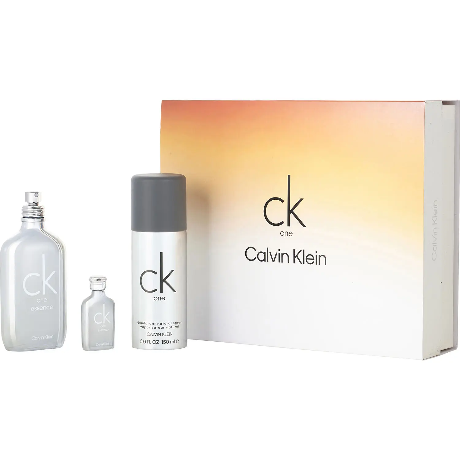 Ck One Essence Set-Parfum Intense Spray 3.3 Oz & Deodorant Spray 5