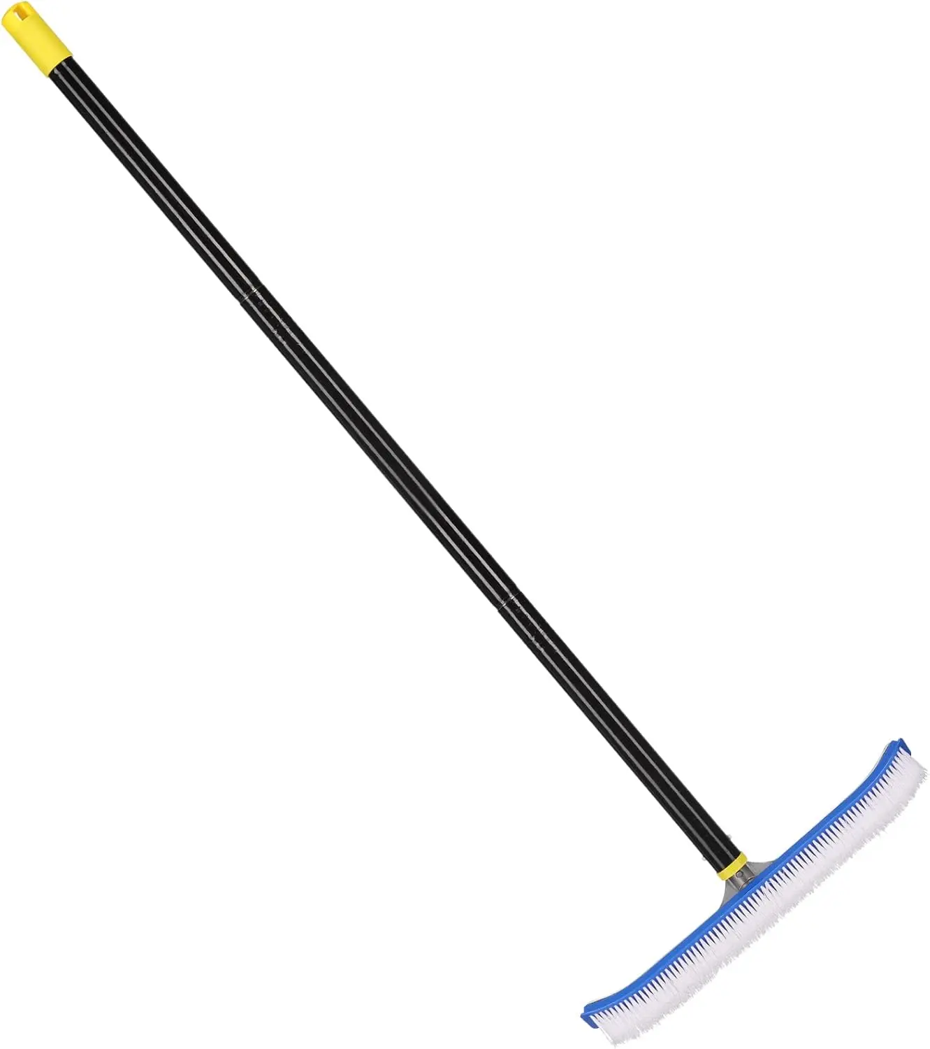Heavy Duty 6FT Pool Brush, 2 in 1 Pool Scrubber with Aluminum Frame and Nylon Brush Head, Adjustable Rust Resistant Metal Pole for Pool Wall Floor Tile Cleaning