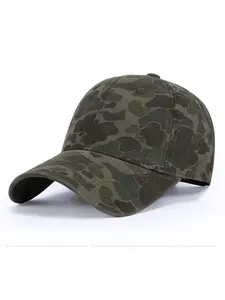 Vintage Camouflage Workwear Baseball Hat, Unisex Outdoor Sun Protection Cap, Soft Top Duckbill Hat, Trendy UV Shield for Men and Women, Outdoor Hats