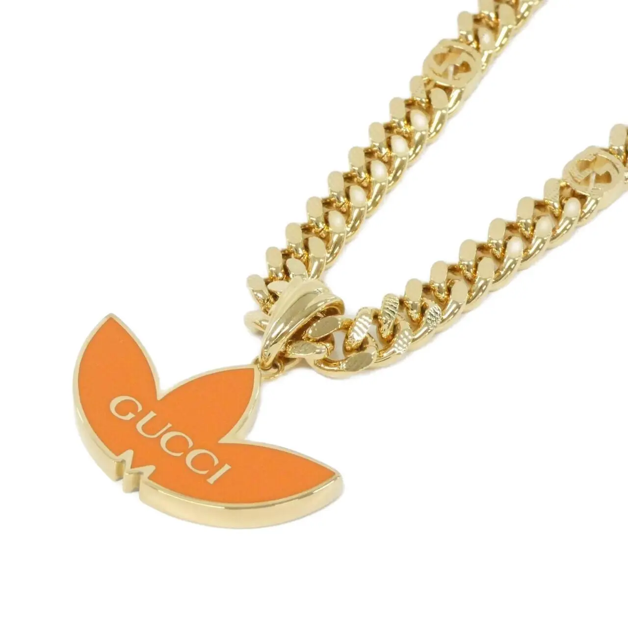 Pre-owned GUCCI Gold-plated Small Leather Goods Necklace