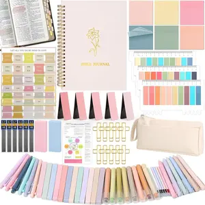 79 Pack Bible Study Supplies Journaling Kit for Women, Prayer Journal Note Taking Annotation Kit, Bible Tabs and Highlighters Set with Pencil Case and More Bible Study Tools Flasoo