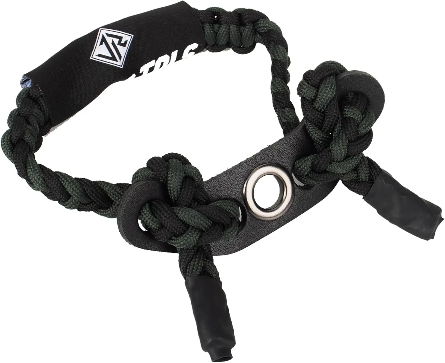 Archery Bow Wrist Sling, Adjustable Tight Paracord Strap with Leather Yoke for Stabilize Compound Bow Hunting Accessories