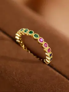 1PC Glamorous Romantic Exquisite Round Colorful Zircon Rings for Women Trendy All-match Cute Rhinestone Decorated Promise Engagement Wedding Ring Ladies Fashion Jewelry for Party Daily Clothing Decor Accessories Anniversary Birthday Valentine's Day Gift