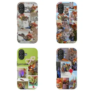 4 Styles Zootopia 2 - Animal Gradient Phone Case Police & Detective Phone Case Animal Friendship Case Cover for iphone 17 16 15 14 13 12 11 Pro Max