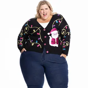 Jollidays x Glitter and Lazers Women's Meowy Catmas Longsleeve Cardigan