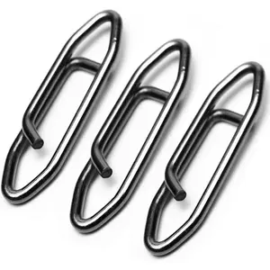 Stainless Steel 50 Count Fishing Speed Clips, High Strength Quick Change Snap Connector for Crankbait Popper Lures