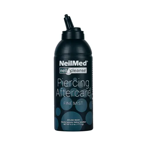 NEILCLEANSE "Big" Can Sterile Saline Spray for Piercings, 177ml - Gentle Cleanse Treatment for Sensitive Skin with Wipe Compatibility