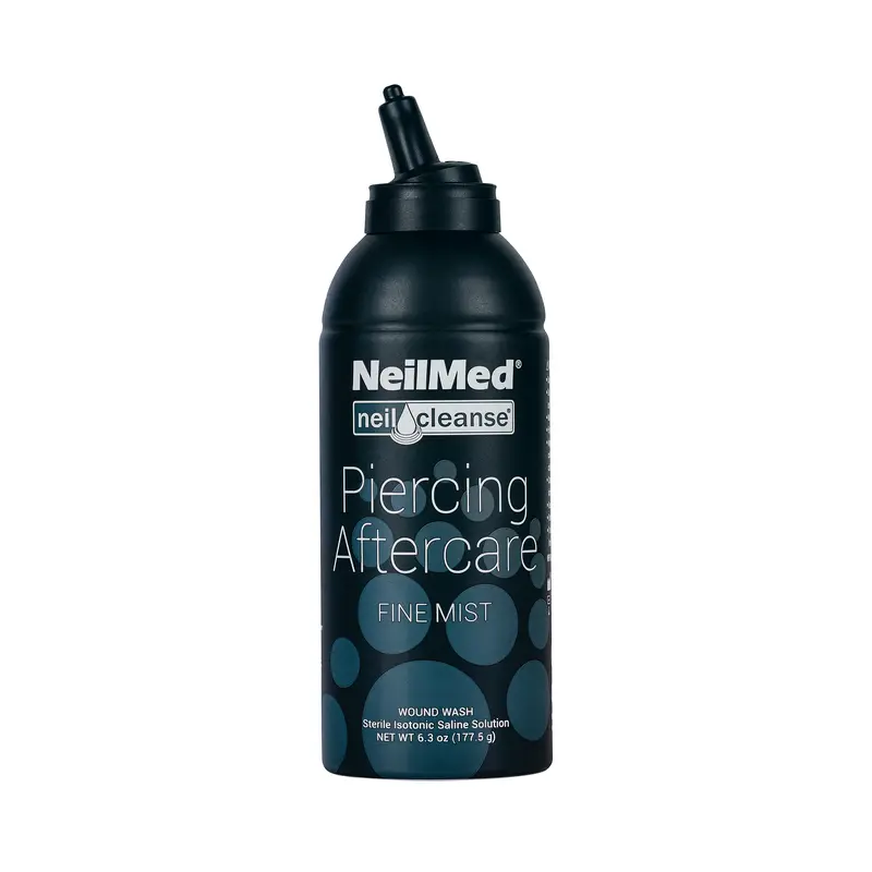 NEILCLEANSE "Big" Can Sterile Saline Spray for Piercings, 177ml - Gentle Cleanse Treatment for Sensitive Skin with Wipe Compatibility