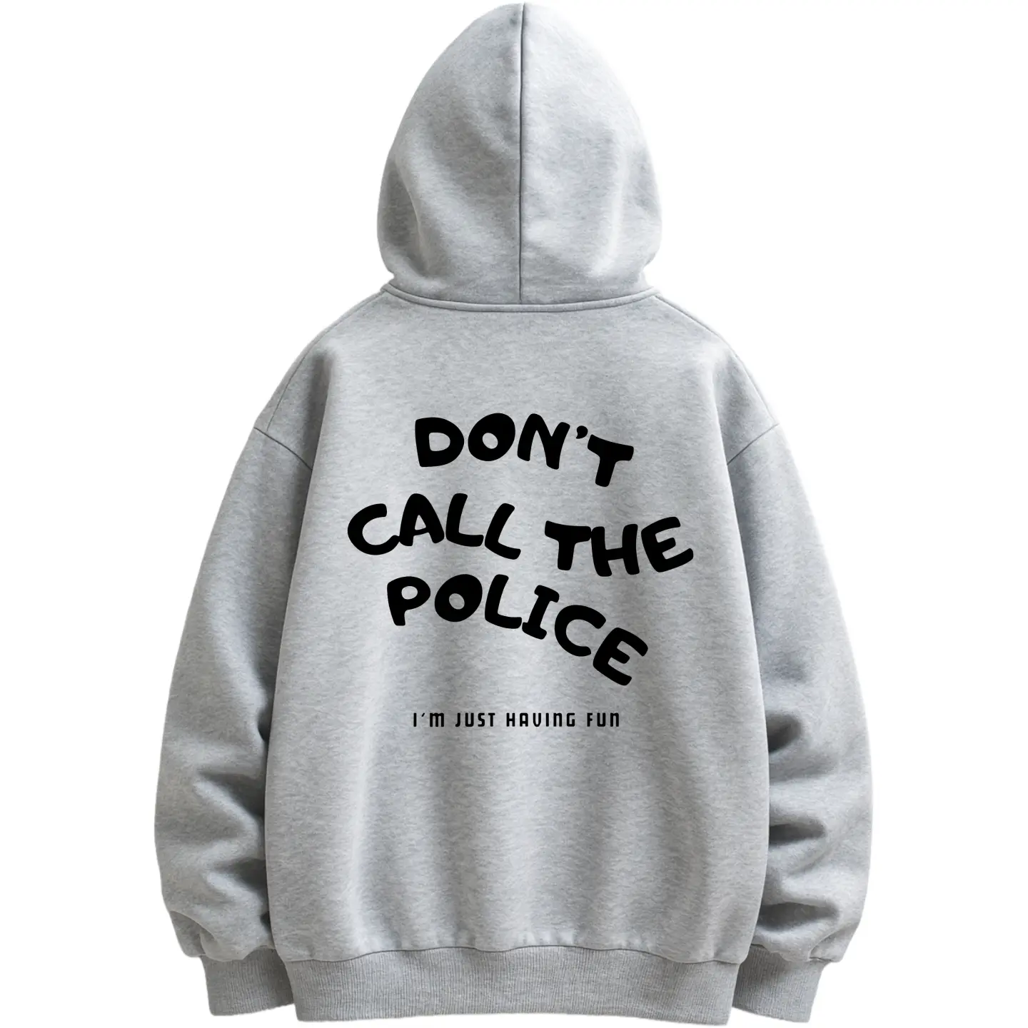 Men's Funny Quote Hoodie-Grey - Oversized Soft Cotton Fleece Streetwear Pullover, Unisex Biker Top with Ribbed Cuffs, Retro Vintage Printed, Preppy Draped, Party-Ready Work Wear, Do Not Iron
