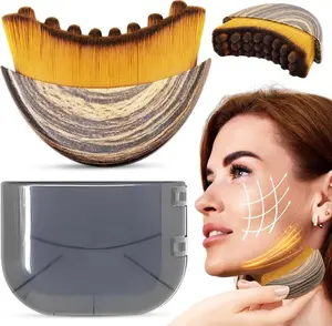 New Lymphatic Contour Face Brush Lymphatic Drainage Massager for Face Dry Brushing Chin & Jawline Sculpting Ergonomic Design Relieves Fatigue